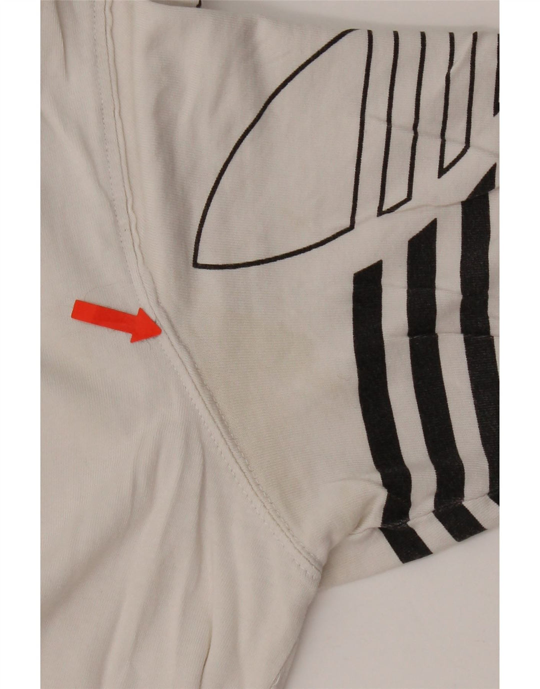 Tricou grafic Adidas pentru bărbați Top mare din bumbac alb