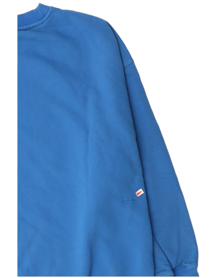 Pulover supradimensionat pentru femei ADIDAS UK 14 Bumbac albastru mare
