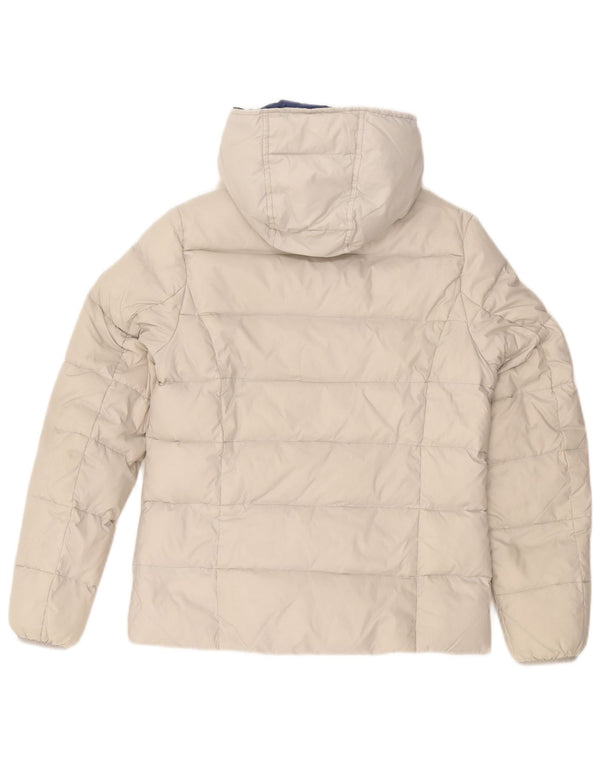 Jachetă căptușită cu glugă pentru femei Best Company UK 14 Medium White Nylon