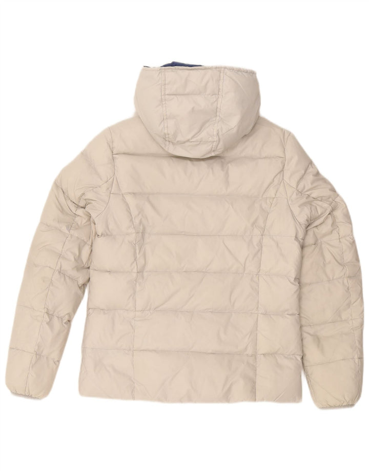 Jachetă căptușită cu glugă pentru femei Best Company UK 14 Medium White Nylon
