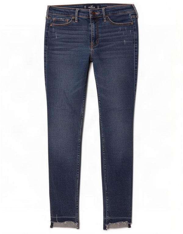 Hollister pentru femei cu talie înaltă blugi skinny US 5 Medium W27 L30 Blue Cotton