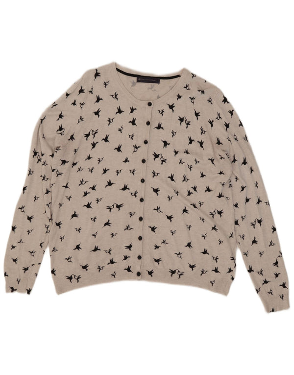 Pulover cardigan grafic pentru femei Marks & Spencer UK 18 XL Viscoză gri