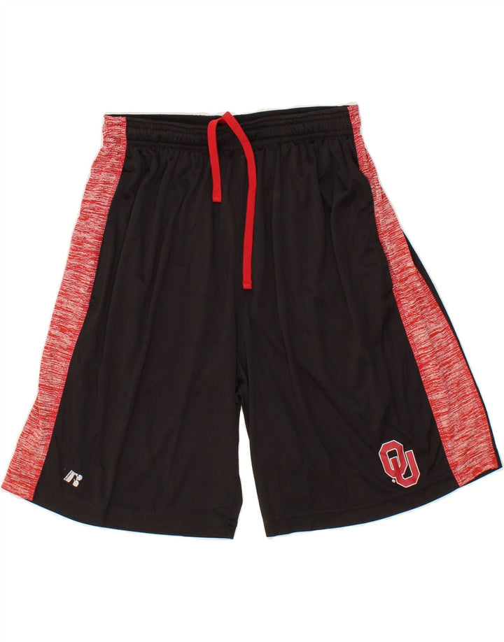 RUSSELL ATHLETIC Mens Sport Shorts Small Black Colourblock Polyester Vintage Russell Athletic and Second-Hand Russell Athletic from Messina Hembry 