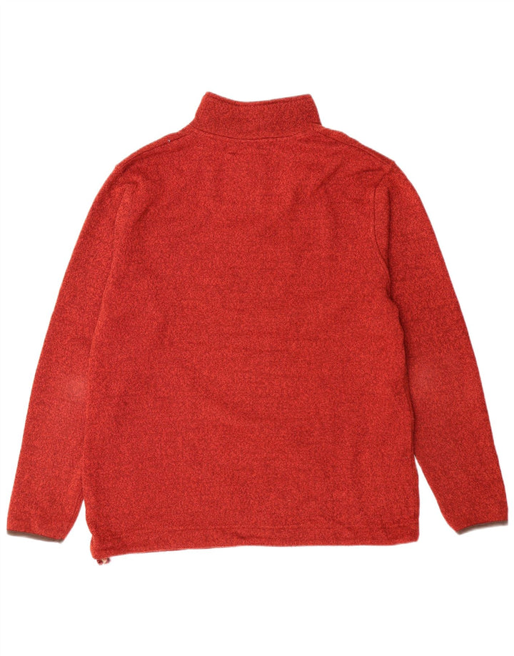 Hanorac pentru bărbați Weird Fish, cu fermoar, cu gât, din poliester mare roșu