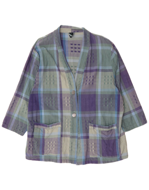 Jachetă vintage pentru femei cu mâneci 3/4 IT 52/54 2XL, multicoloră