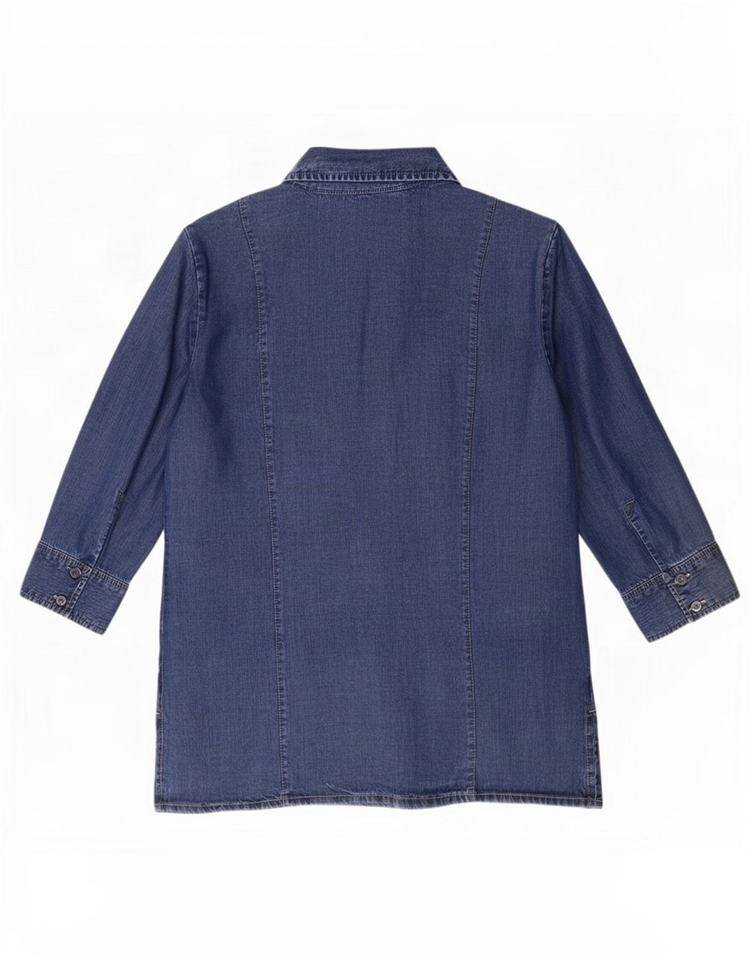 Cămașă din denim pentru femei Marks & Spencer cu mâneci 3/4 UK 12 Medium Blue Lyocell
