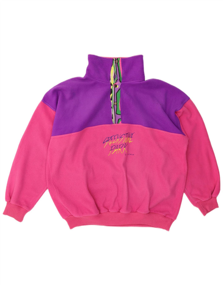 GREENSTONE PARK Pulover supradimensionat pentru femei din lână cu grafică UK 16, mare, roz