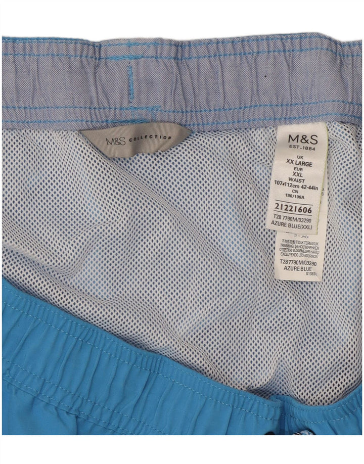 Pantaloni scurți de înot pentru bărbați Marks & Spencer, poliester albastru 2XL