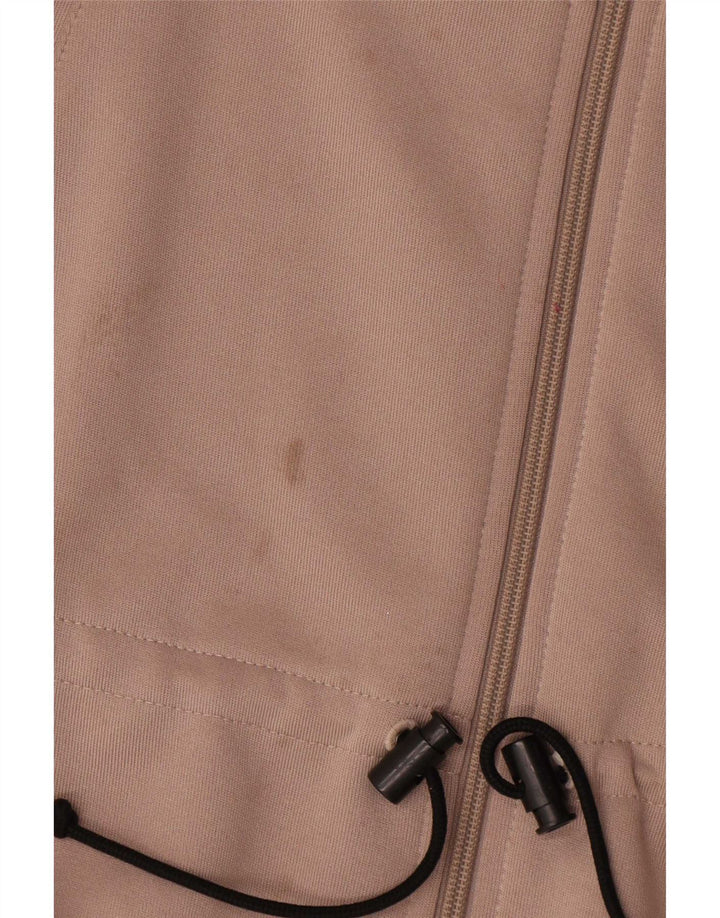 Jachetă de top pentru trening supradimensionată Adidas pentru femei UK 8 Small Beige Poliester