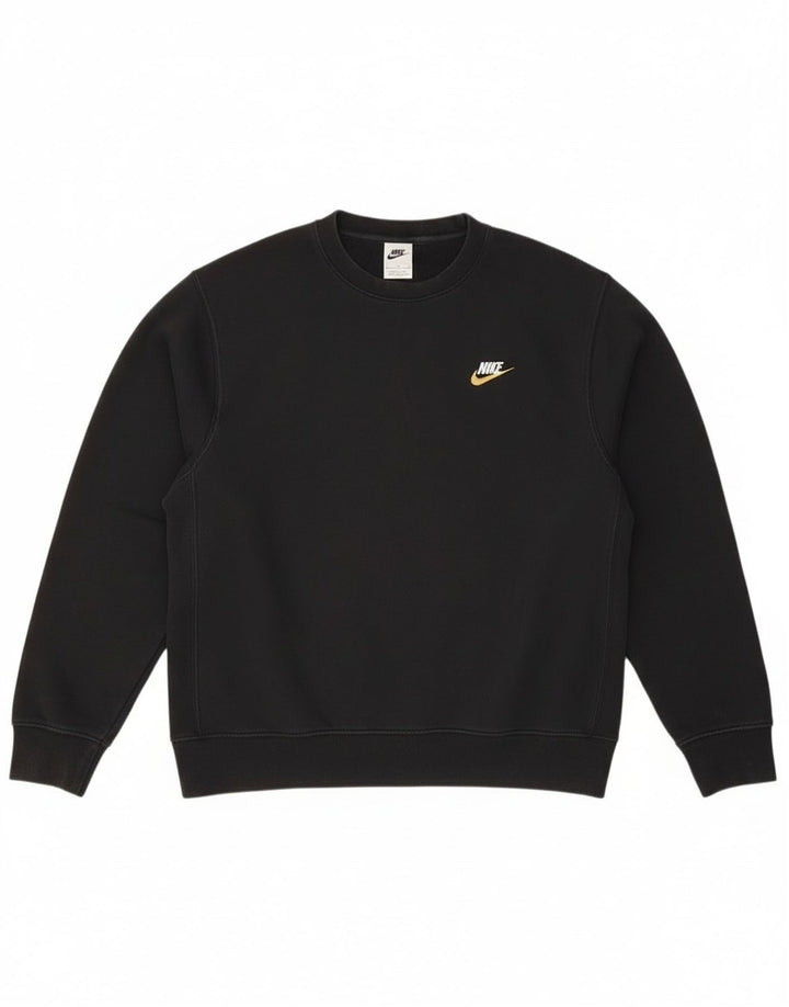 Pulover Nike pentru bărbați, bumbac mic, negru