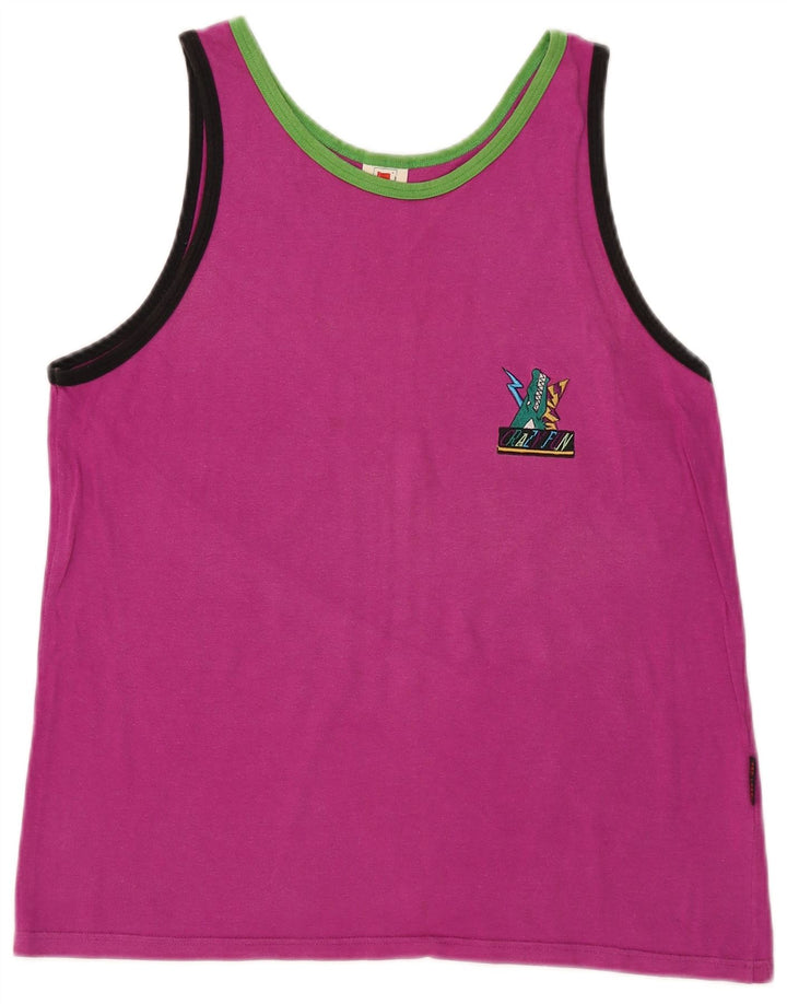 VINTAGE Vestă Top pentru femei IT 48 XL Bumbac roz