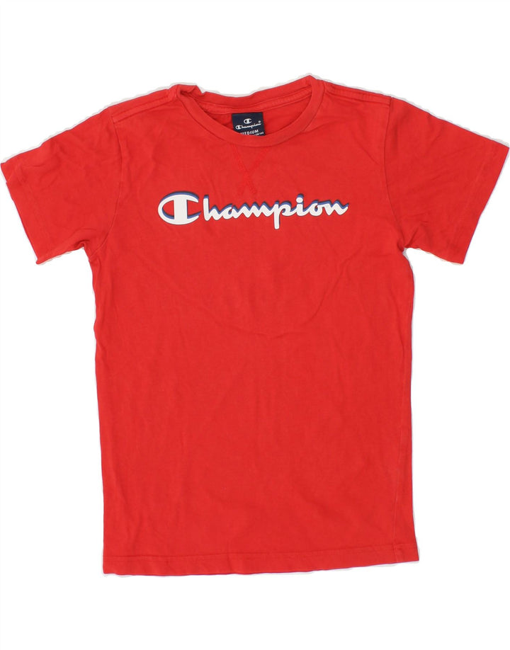 CHAMPION Boys Graphic T-Shirt Top 9-10 Years Medium Red Vintage Champion and Second-Hand Champion from Messina Hembry 
