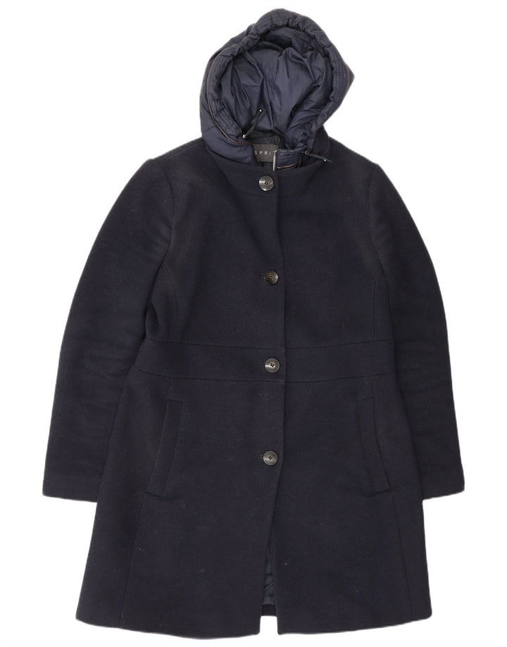 Palton cu glugă pentru femei Esprit UK 16, mare, poliester bleumarin