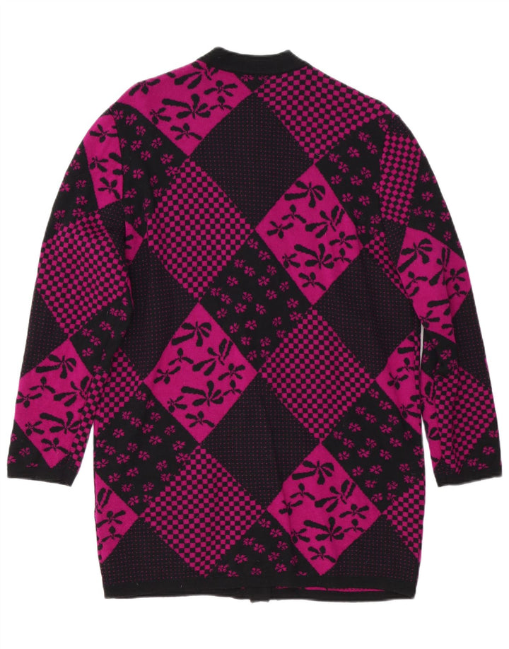 Pulover cardigan cu paragate Roccobarocco IT 44 Medium Negru Floral