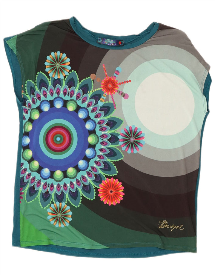 Tricou grafic Desigual pentru femei Top UK 14 Medium Multicolor