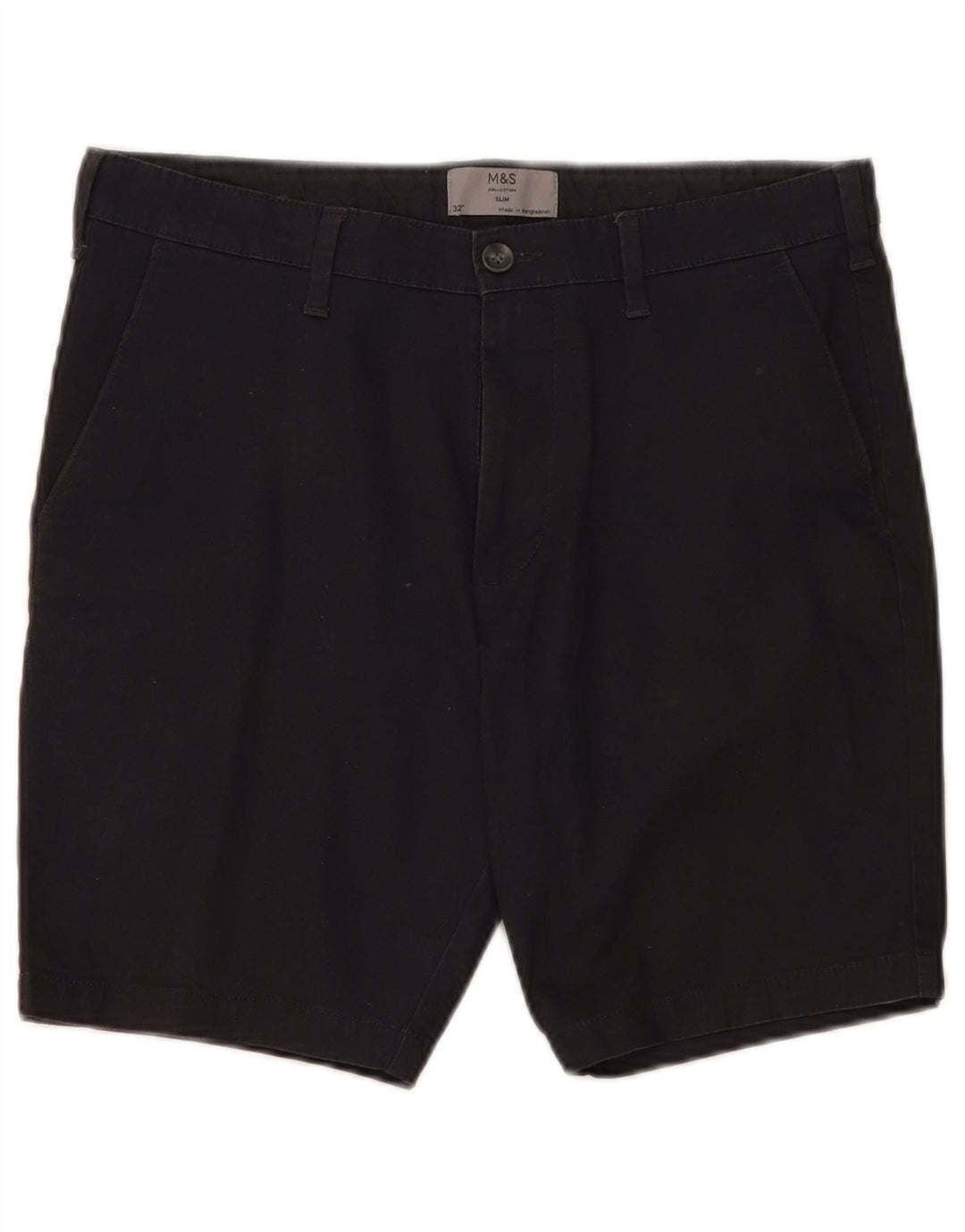 Pantaloni scurți chino pentru bărbați Marks & Spencer W32, bumbac bleumarin mediu