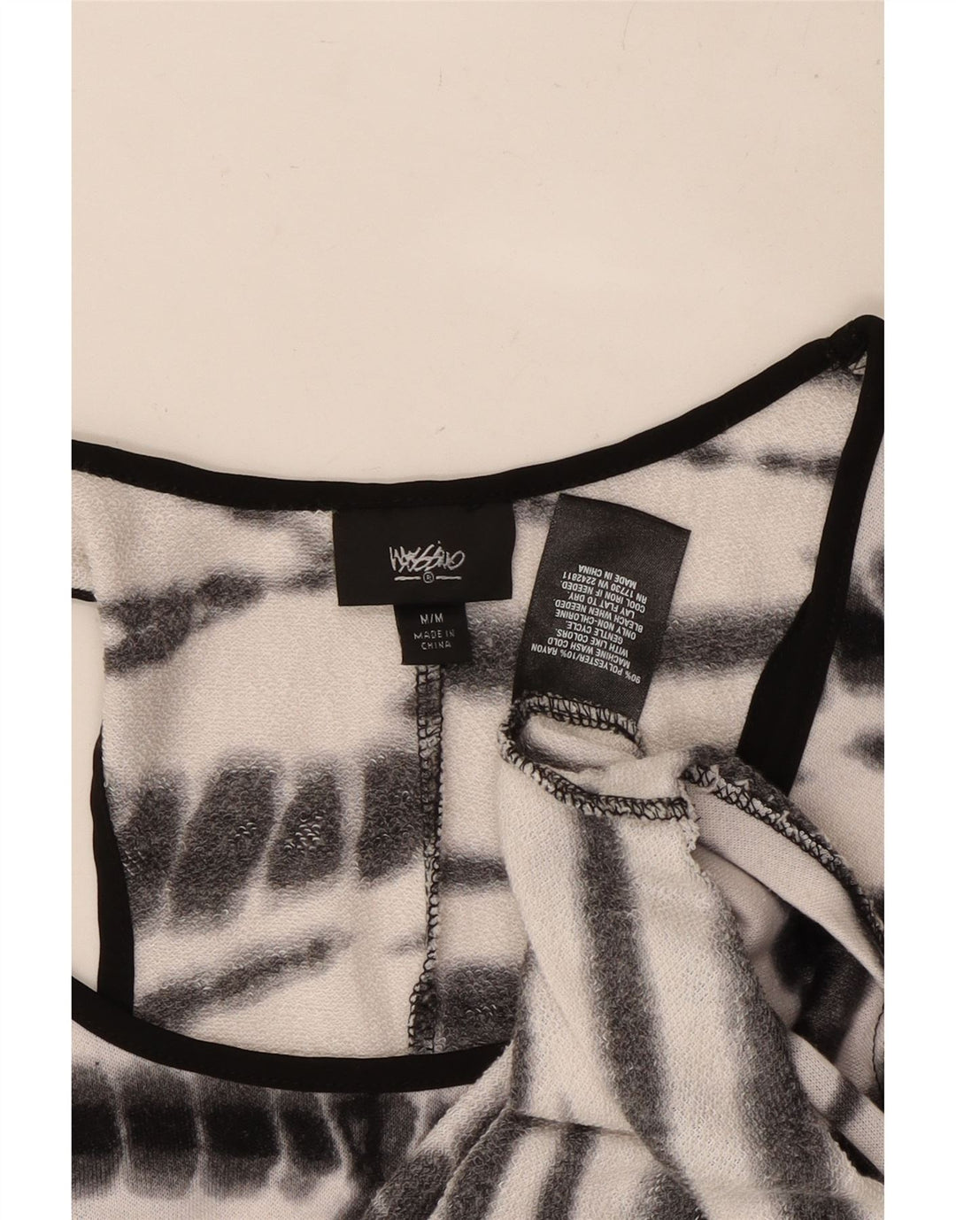 Rochie tricou fără mâneci pentru femei MOSSIMO UK 12 Medium White Tie Dye