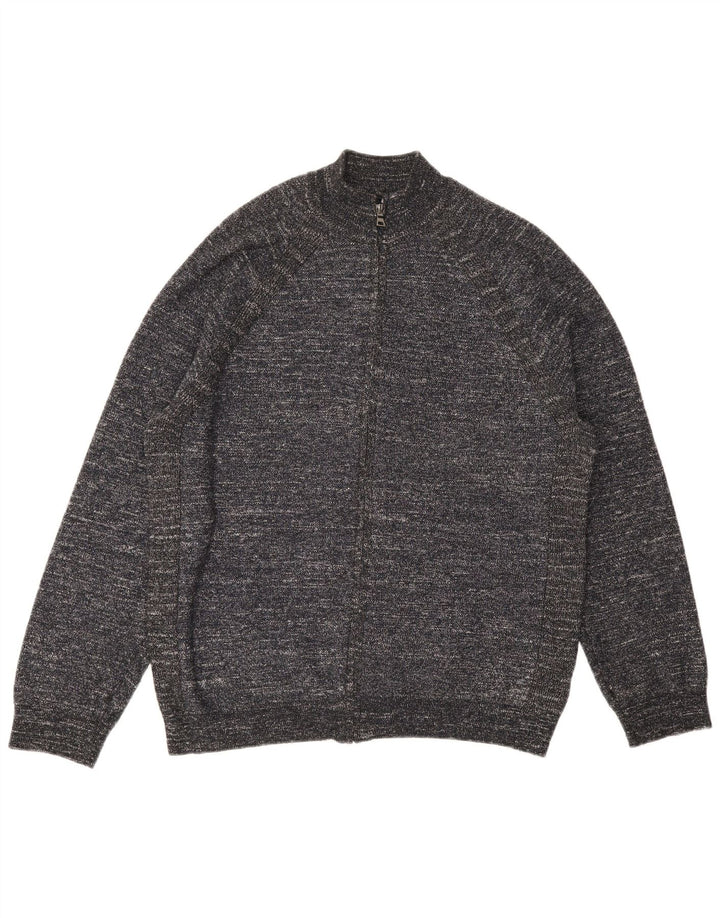 MARKS & SPENCER Pulover cardigan pentru bărbați XL poliester cu pături gri