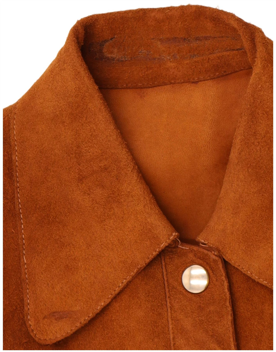 Jachetă vintage de piele intoarsa pentru femei UK 10 Small Brown