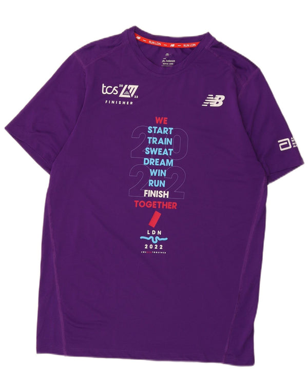Tricou grafic pentru bărbați NEW BALANCE Top Medium Purple Poliester