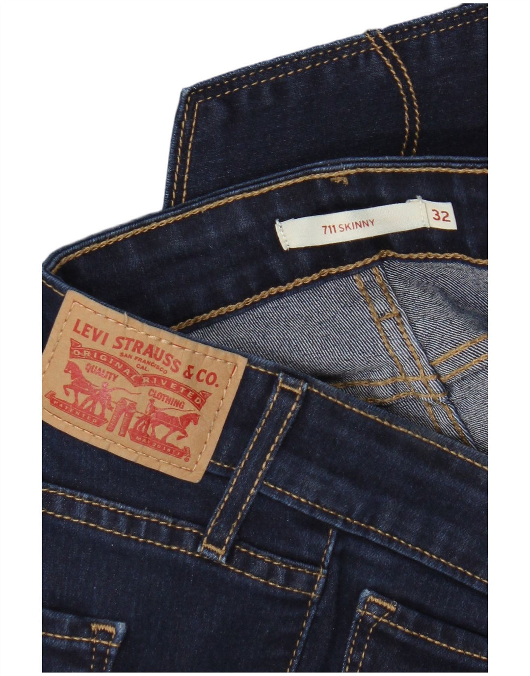 Blugi skinny 711 Levi's pentru femei W32 L29 bleumarin