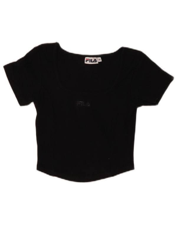 Tricou Crop pentru femei Fila UK 4 XS Negru