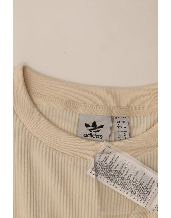 Vestă supradimensionată pentru femei Adidas UK 8 Small Beige Poliester