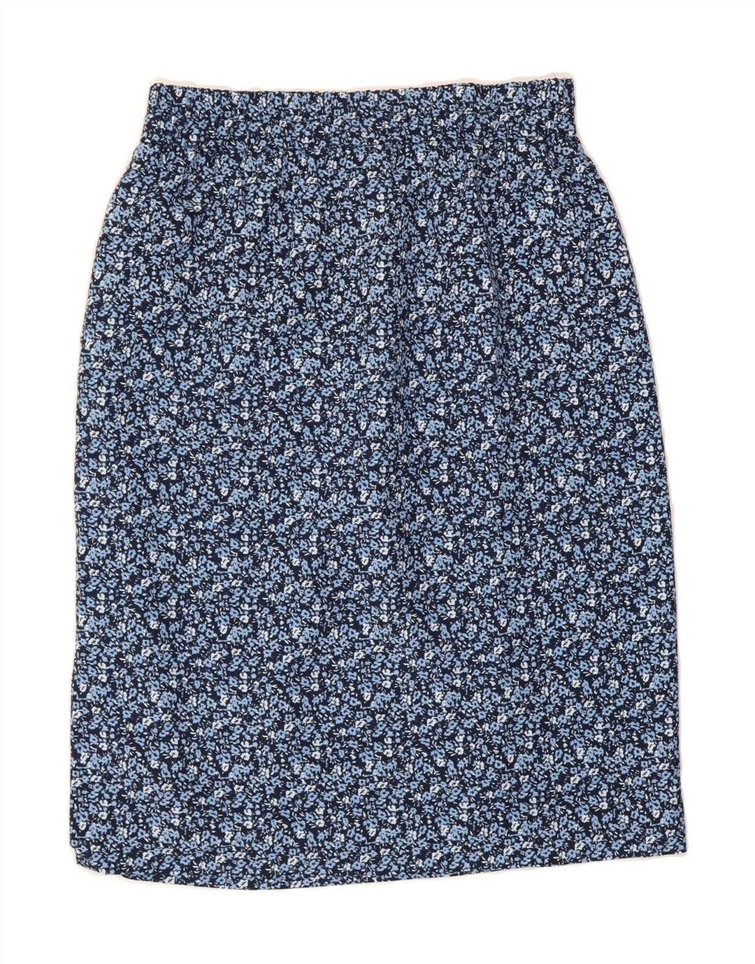 J. CREW Womens Pencil Skirt Medium W32  Navy Blue Floral Polyester Vintage J. Crew and Second-Hand J. Crew from Messina Hembry 