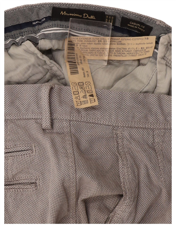Massimo Dutti Pantaloni chino pentru bărbați EU 38 Small W30 L29 Gri Argyle/Diamond