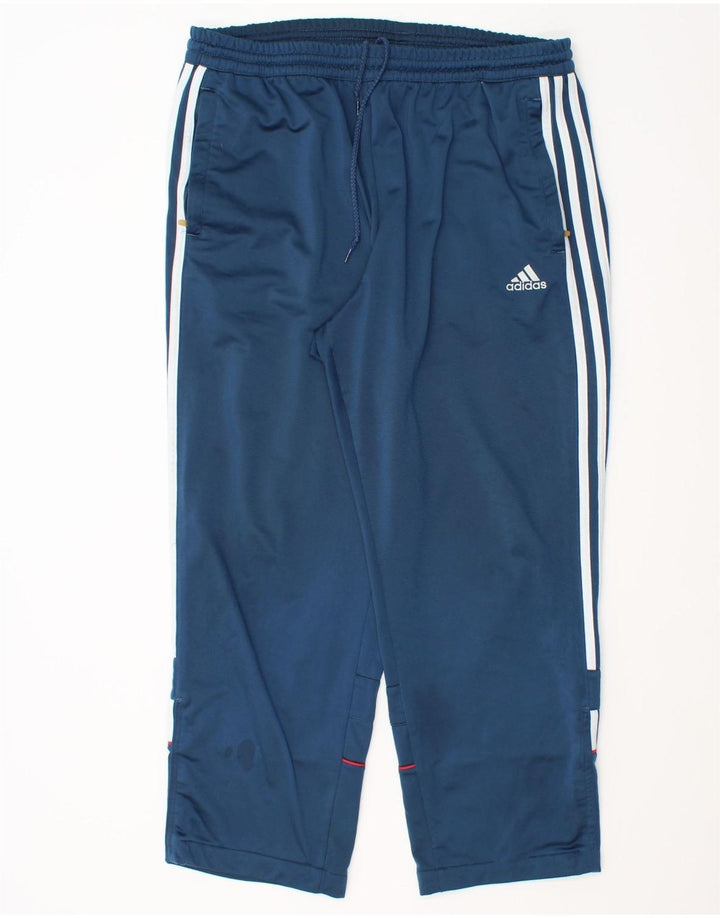 Pantaloni de trening Adidas pentru bărbați Marea Britanie 40/42 Poliester albastru mediu