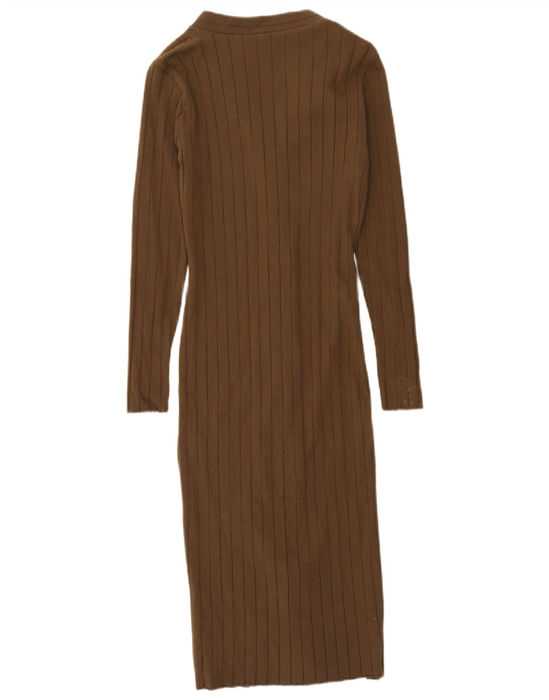 Rochie Maxi cu mânecă lungă pentru femei Zara UK 12 Medium Khaki