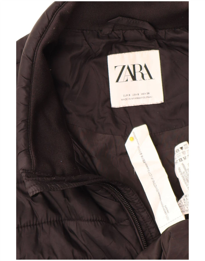 Gilet căptușit pentru bărbați Zara UK 36 Poliester negru mic