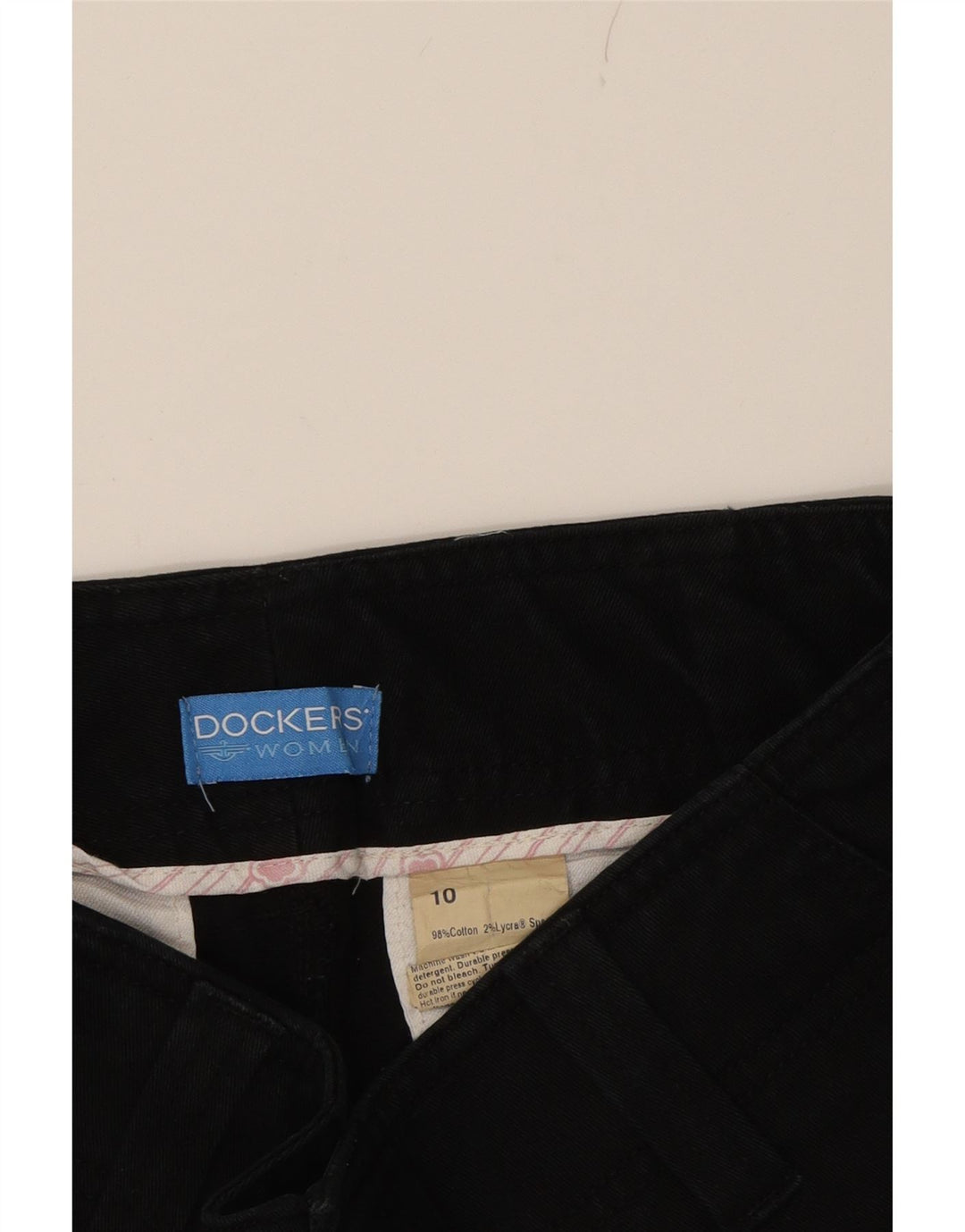 DOCKERS Womens Chino Shorts US 10 Large W32  Black Cotton Vintage Dockers and Second-Hand Dockers from Messina Hembry 