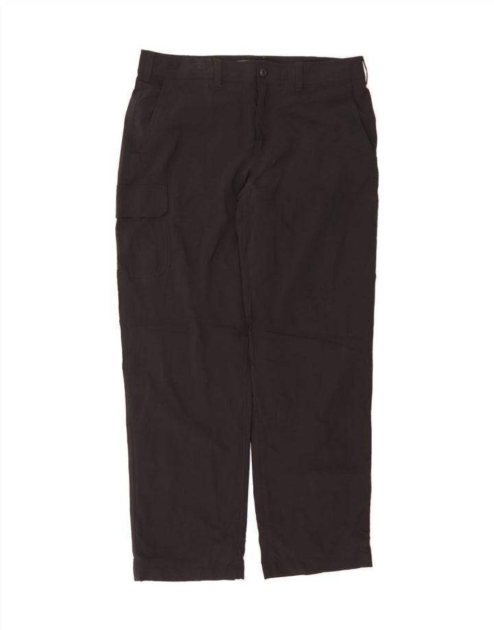 EDDIE BAUER Mens Straight Cargo Trousers W36 L32 Black Polyester Vintage Eddie Bauer and Second-Hand Eddie Bauer from Messina Hembry 