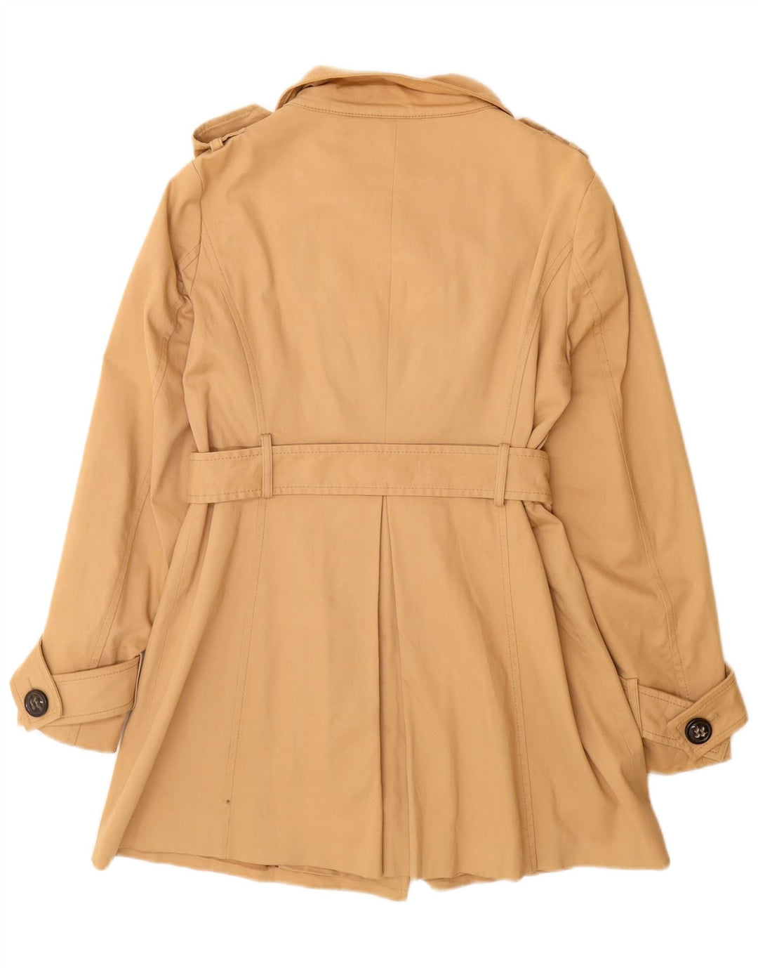 Trench pentru femei Zara UK 12 Bumbac Bej Mediu