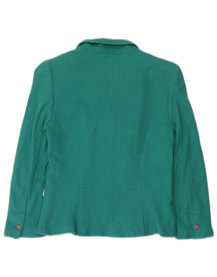 Jachetă Zara pentru femei Crop 2 Button Blazer UK 10 Small Blue