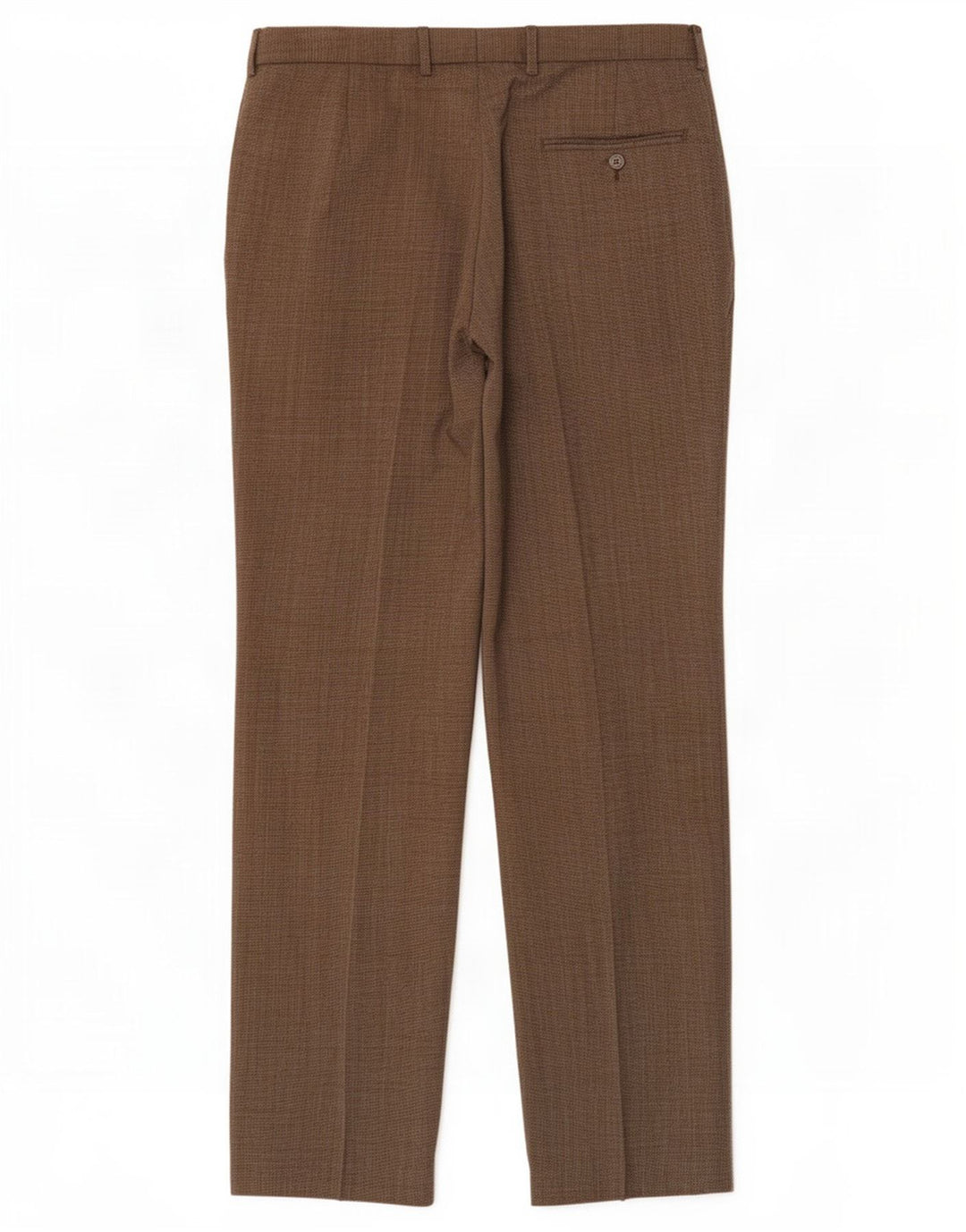 Pantaloni de costum pentru bărbați Marks & Spencer, cu tăiere obișnuită, L34 L33, maro, carouri