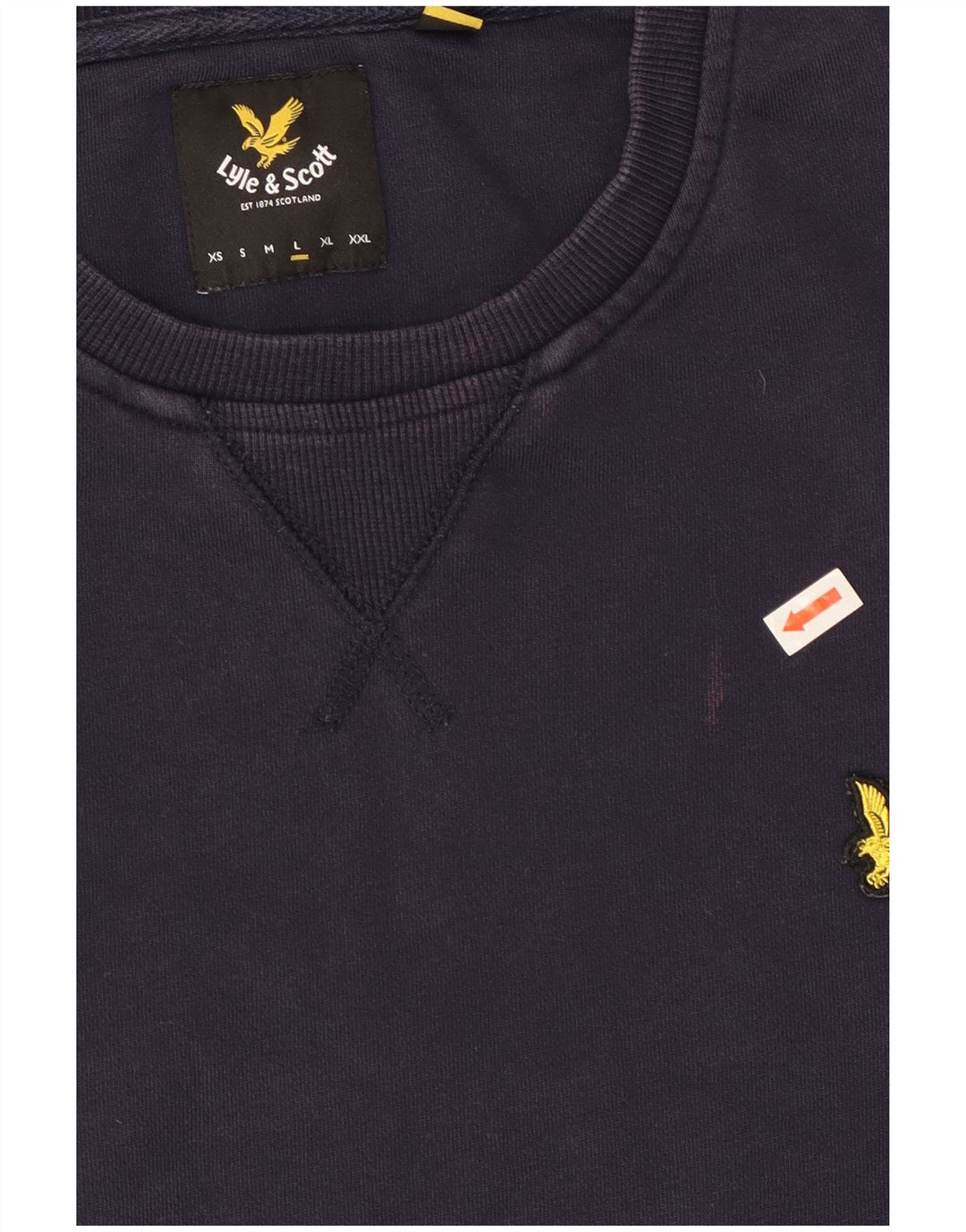 Hanorac pentru bărbați Lyle & Scott Pulover mare din bumbac bleumarin