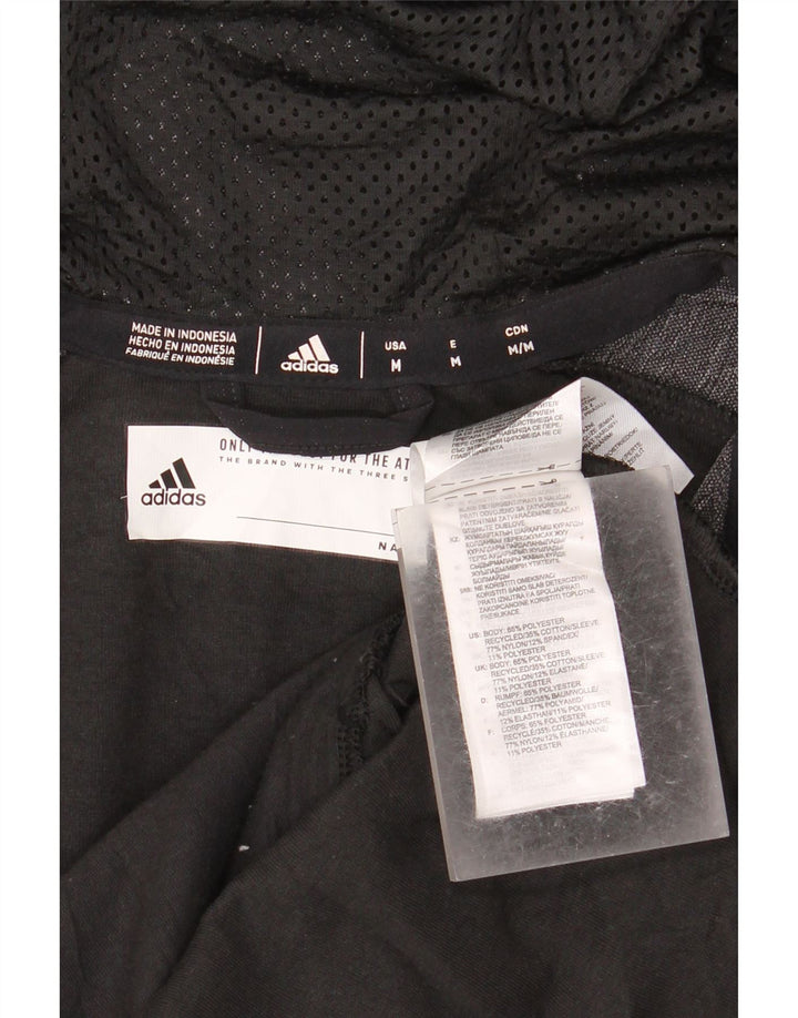 Pulover ADIDAS pentru bărbați, cu fermoar, poliester mediu negru
