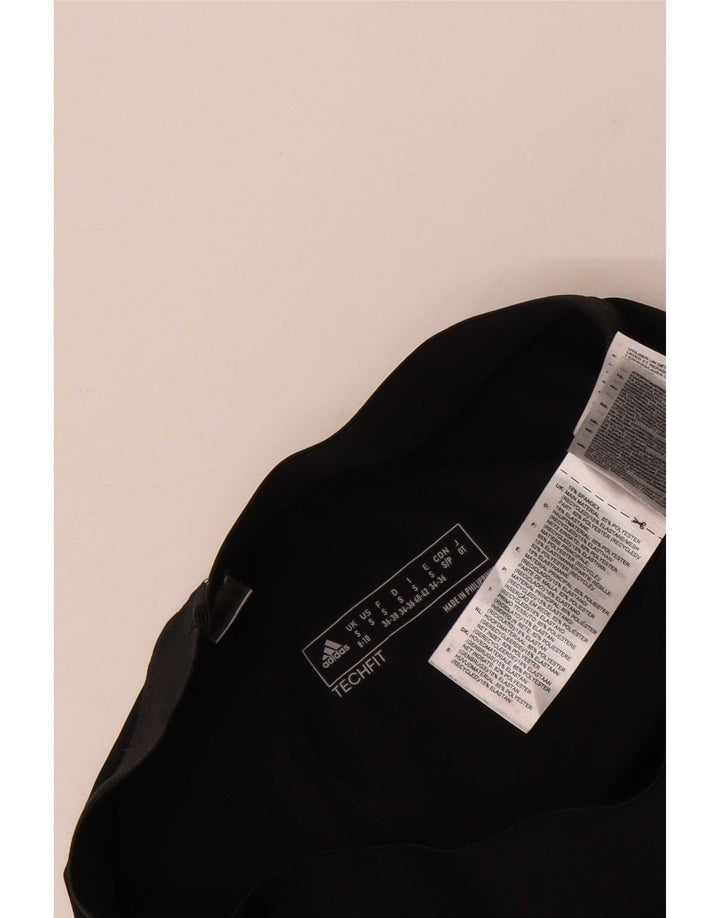 Leggings cu grafice Adidas pentru femei Tech Fit UK 8/10 Poliester negru mic