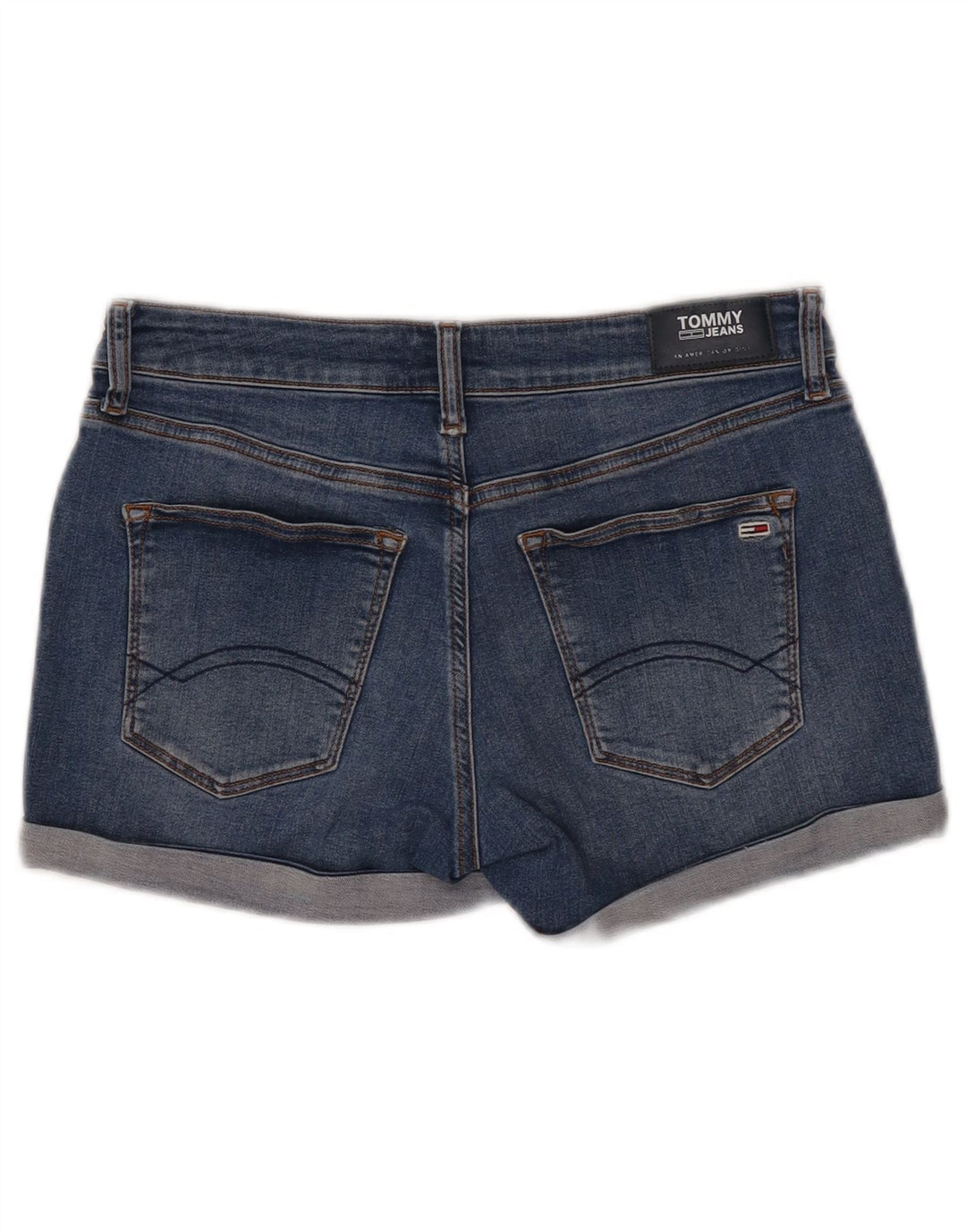 TOMMY HILFIGER Pantaloni scurți din denim pentru femei W28 bumbac albastru mediu