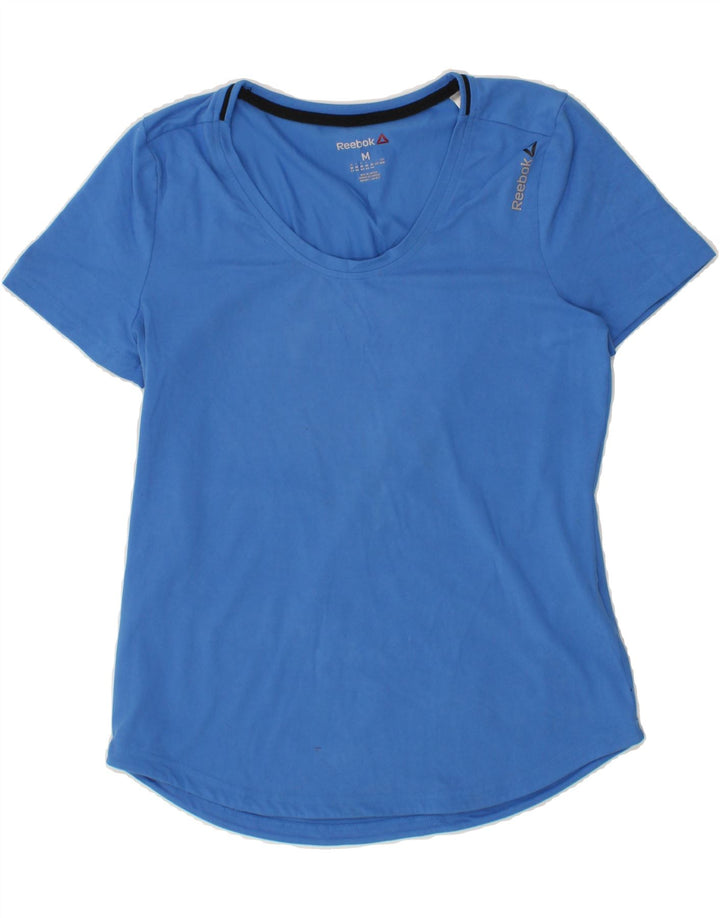 REEBOK Womens T-Shirt Top UK 12/14  Medium Blue Vintage Reebok and Second-Hand Reebok from Messina Hembry 