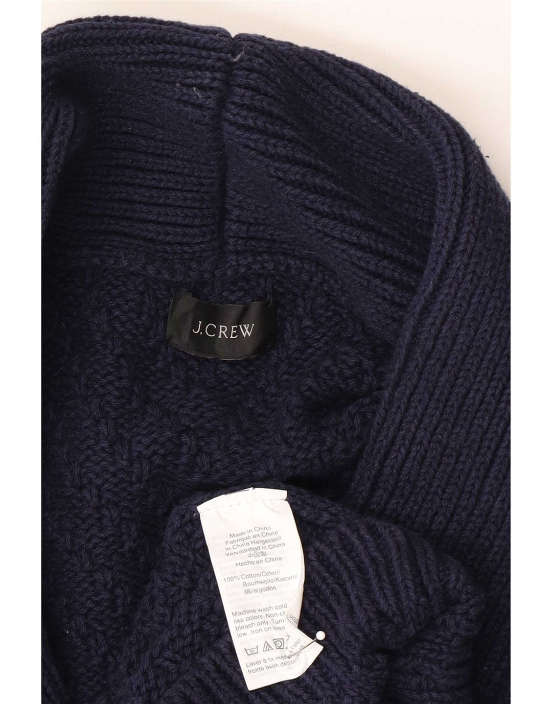 Cardigan pentru bărbați J. Crew Pulover mare din bumbac bleumarin