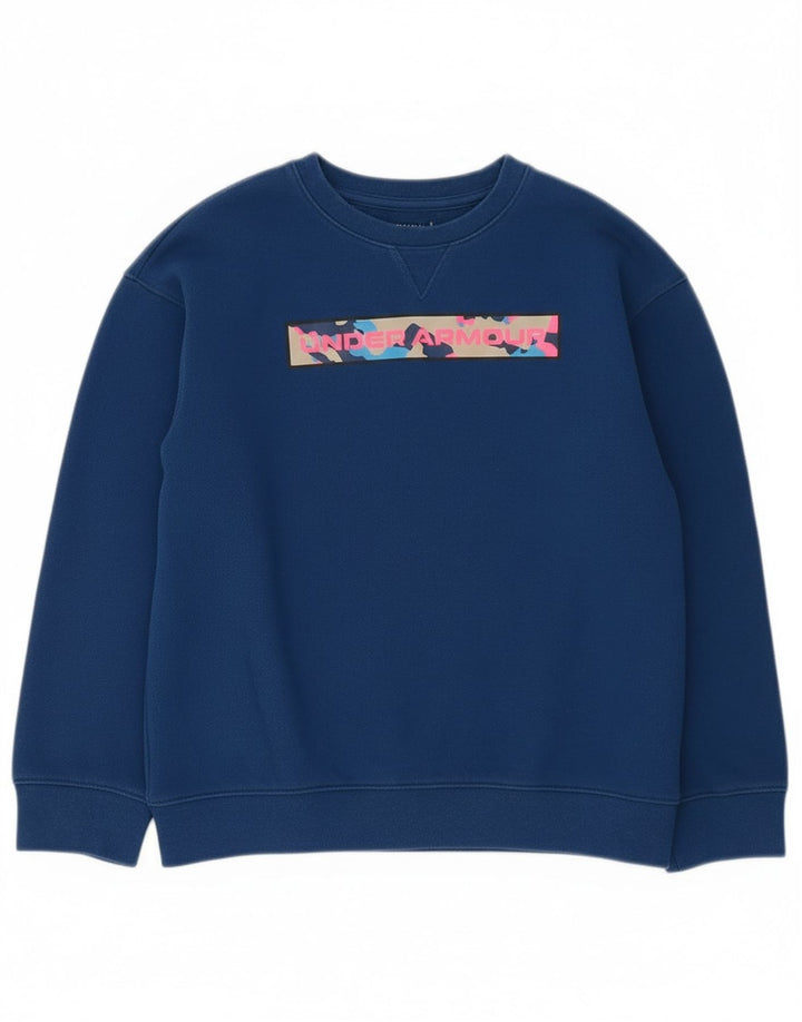 Pulover Under Armour Cold Gear Graphic pentru băieți 7-8 ani Mic Albastru