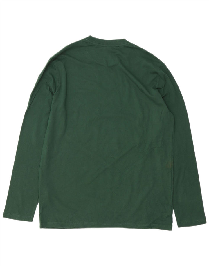 Top cu mânecă lungă OAKLEY pentru bărbați, bumbac verde mediu