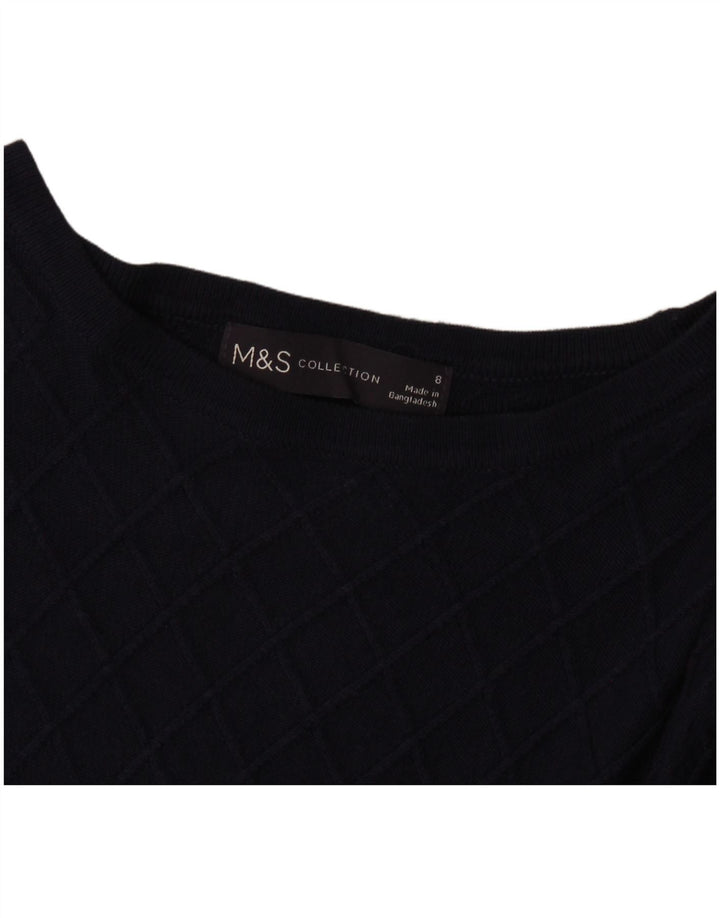 Pulover pentru femei Marks & Spencer, cu gât de barcă, UK 8, mic, bleumarin
