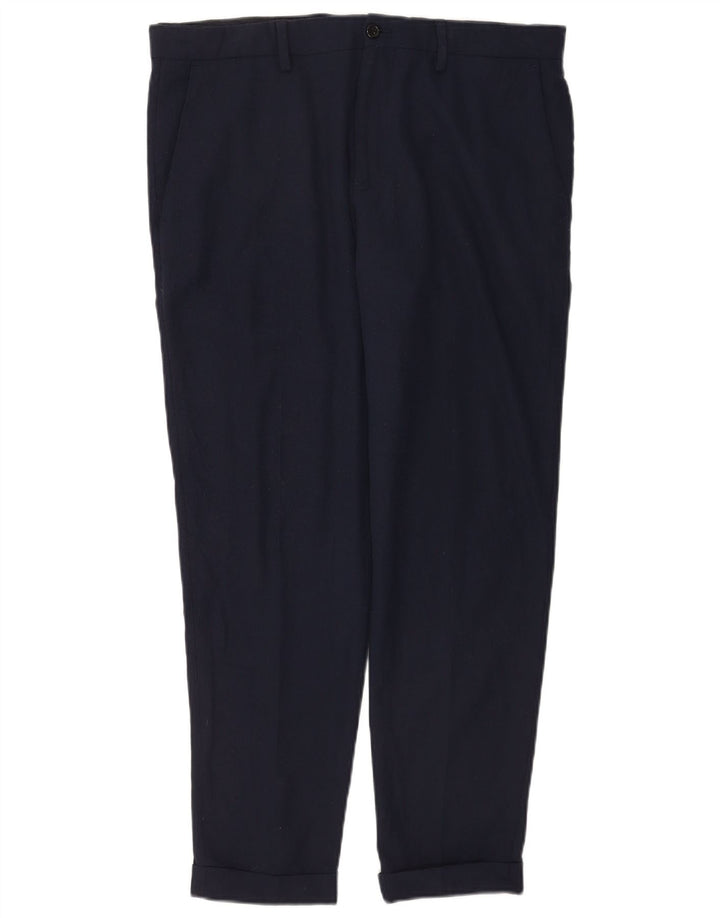 Pantaloni de costum slim pentru bărbați Zara EU 44 Mari L34 L30 Poliester bleumarin