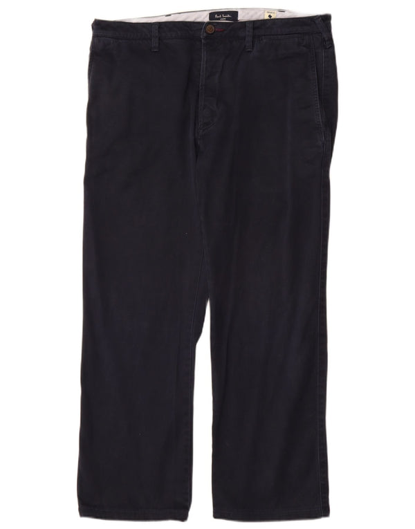 Pantaloni chino drepți pentru bărbați PAUL SMITH L32 L28 bumbac bleumarin