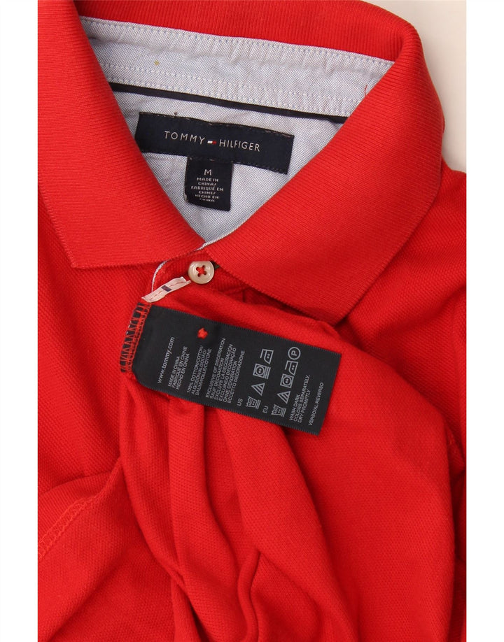 Tricou polo Tommy Hilfiger pentru bărbați, bumbac roșu mediu