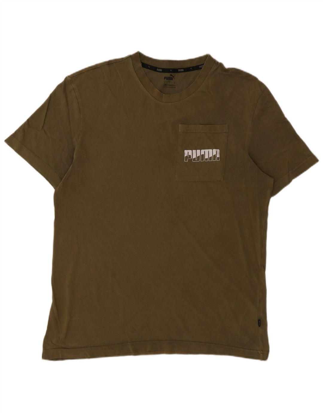 Tricou grafic Puma pentru bărbați Top mic din bumbac kaki